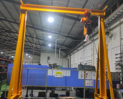 Supply & Install Mobile Gantry Crane 2 Ton Hitachi Hoist PT. MATSUMURA ITANO INDONESIA