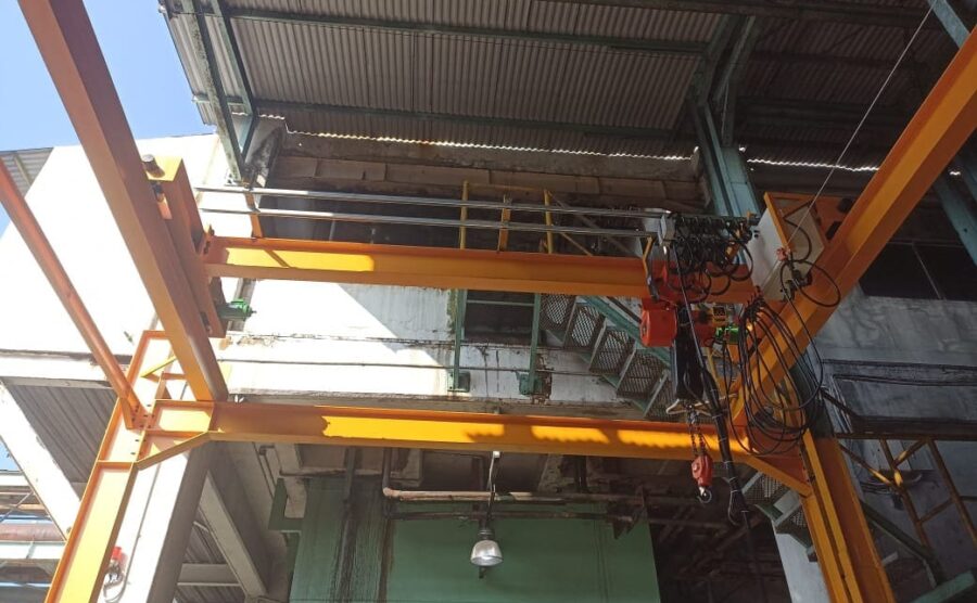 Fabrikasi & Instalasi Free Standing Crane dan Overhead Crane 2Ton Hitachi Hoist PT. SARANA HEBAT ENERGI