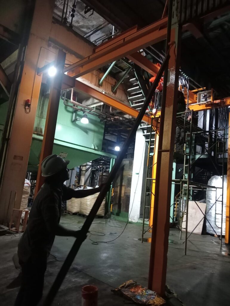 DNN-PILLAR-PT.-SARANA-HEBAT-ENERGI-Fabrikasi-Instalasi-Free-Standing-Crane-dan-Overhead-Crane-2Ton-Hitachi-Hoist-di-PT.-AJINOMOTO-INDONESIA-150x150